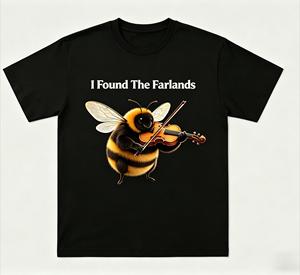 I Found The Farlands, T-shirt, T-shirts tendance, Une abeille ronde et dodue jouant du violon - Product Image 1