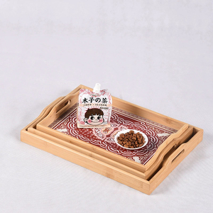 저렴한 소나무 나무 침대 트레이 접이식 다리 서빙 노트북 책상 휴대용 아침 식사 테이블 - Product Image 5