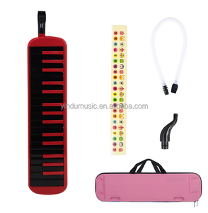 32-Key Durable Plastic <span class=keywords><strong>Melodica</strong></span> Red & Black EVA Box Venta al por mayor Instrumentos musicales para adultos y principiantes Enseñanza - Product Image 1