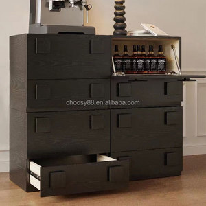 Meuble de salle à manger rétro en bois massif moderne du milieu du siècle pour la maison ou l'hôtel pour le rangement latéral du salon et de la chambre à coucher - Product Image 1