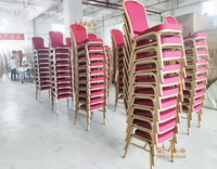 Pasokan pabrik mahkota kembali susun kursi perjamuan furnitur mewah makan diskon kursi perjamuan untuk dijual
