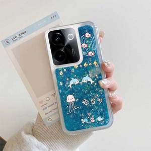 เคส TPU นิ่มแบบน้ำไหล Quicksand สำหรับ Vivo S50 S30 Pro Mini X90 X80 X70 Pro Y19 5G 2025 V50 ลายทะเลวิบวับแบบไดนามิก - Product Image 2