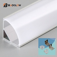 Offre Spéciale Personnalisé 45 ° Oblique Faisceau Degré Angle D'angle Led Profil En Aluminium Profil Mur Plafond Coin Led Bande Lumineuse V-type