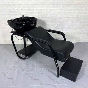 Sillón de Peluquería Moderno de Alta Calidad en Cuero PU con Lavabo y Tazón para Salón de Belleza, Hotel, Barbería - Product Image 1