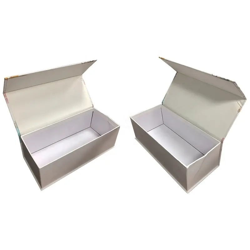 Kotak hadiah magnetik buatan tangan Logo kustom kotak kemasan hadiah kardus kaku untuk kue