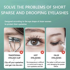 Recourbe-cils chauffant électrique portable en plastique pour rehaussement de cils et maquillage - Product Image 3