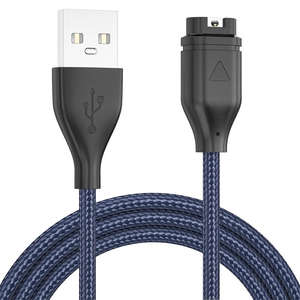 Adaptateur de <span class=keywords><strong>chargeur</strong></span> USB en nylon tressé pour montre connectée <span class=keywords><strong>Fenix</strong></span> 8 7 6 <span class=keywords><strong>5S</strong></span> X Solar Vivoactive 5 4 4S Forerunner 965 955 945, charge rapide - Product Image 2