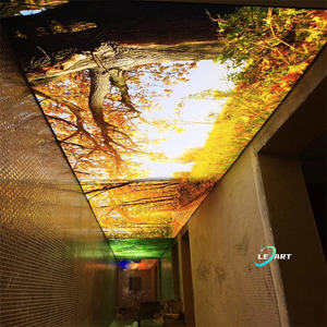 Techos Tensados LeArt Modernos con Impresión UV 3D, Diseño Floral Satinado, <span class=keywords><strong>para</strong></span> Sala de Juegos - Product Image 1