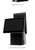 Ordinateur tout-en-un à double écran tactile de 15,6 pouces, Intel I3, 99% SRGB, Wi-Fi 6, système d'exploitation Linux/Android, caisse enregistreuse en libre-service