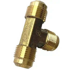 Brass Flare Reducing Tee Lead Free Brass Compression Adapter for Gas, Air, Oil, Water and General Equipment
