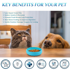 Nuevo tazón de silicona portátil y fácil de limpiar con ventosa para alimentación lenta de perros, tazón para mascotas, ¡muy vendido! - Product Image 3