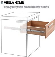 Glissières de tiroir industrielles SNEIDA SND0053-ZN à fermeture douce et extension complète, 53 mm, 120 kg, à roulement à billes, en acier Q235, pour usage intensif en extérieur