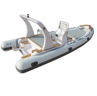 Artsu — bateau gonflable de luxe en fibre de verre, plastique Semi-rigide, italie, 20ft soak 600