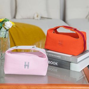 Travel Tote Makeup <b>Bag</b> Large Capacity Portable Cosmetic Storage For Women Pink Orange Navy Blue Off White Yellow Black - Product Image 2