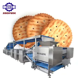 Panel táctil LED de alta producción, máquina para hacer galletas completamente automática, precio, línea de máquina de galletas