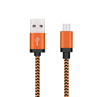 Câble de données Micro USB tressé en nylon 3A à charge rapide de haute qualité, logo OEM, 1m/2m, pour téléphone portable et ordinateur