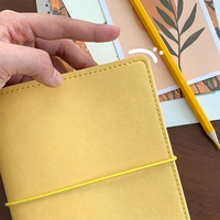 Nouveau carnet de planification portable A6 en cuir PU, journal de poche avec pages intérieures vierges, bloc-notes pour agenda quotidien