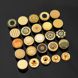 Chemises Abaya Thobe pour hommes, tenues islamiques, logo personnalisé en 4 parties, vêtements à motif rectangulaire, boutons pression décoratifs en métal en alliage de zinc - Product Image 2