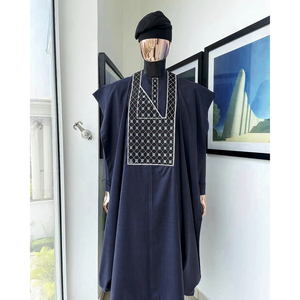 Vêtements africains H & D <span class=keywords><strong>pour</strong></span> hommes, ensemble chemise et pantalon traditionnels <span class=keywords><strong>pour</strong></span> mariage, ensembles Agbada, <span class=keywords><strong>tenue</strong></span> formelle Mubarek - Product Image 3