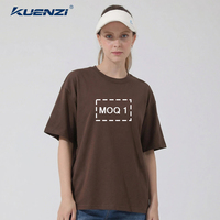 T-shirt pour femme Kuenzi, personnalisé avec logo, couleur unie, col rond, manches courtes, 100% coton, 300 GSM
