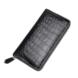 Portafoglio in Vera Pelle di Coccodrillo Thailandese Siam, <span class=keywords><strong>Pochette</strong></span> Lunga in Pelle Genuina, <span class=keywords><strong>Borsa</strong></span> a Mano <span class=keywords><strong>da</strong></span> <span class=keywords><strong>Uomo</strong></span> - Product Image 1