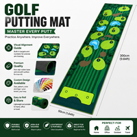 Tapis de golf d'intérieur personnalisé, tapis de putting portable, tapis d'entraînement antidérapant et durable pour la maison/le bureau/les voyages