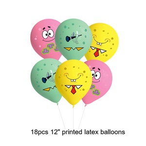 Kit de ballons de fête d'anniversaire pour enfants, ballons de dessin animé jaunes Sp0n_ge Bobs, ballons de fête pour bébé fille et garçon, ballons de fête de naissance, jouets en forme de ballons - Product Image 4