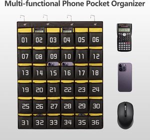Organisateur mural ou de porte pour téléphones portables avec 30 poches numérotées (pour salle de classe) - Product Image 2
