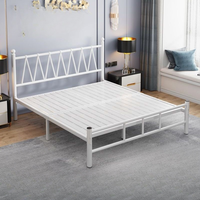 Lit simple en métal à prix abordable, moderne et écologique, démontable, pour dortoirs d'ouvriers, écoles, appartements, hôtels, hôpitaux