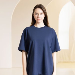 เสื้อยืดคอตตอนเนื้อหนา 320 GSM แบบยูนิเซ็กซ์ สกรีนโลโก้ได้ ผ้าฝ้าย 100% ดีไซน์ลำลองทรงโอเวอร์ไซส์ แขนยาว - Product Image 3