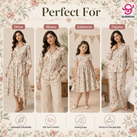 Tela de Algodón Orgánico para Vestidos de Verano, Blusas, Tejido Ligero con Estampado Digital Personalizado, Moda Sostenible OEM