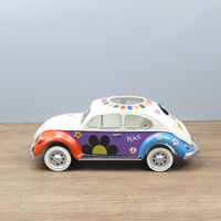 Boîte à mouchoirs en fer Art Déco Volkswagen Beetle faite à la main, modèle de voiture moderne et créatif, porte-serviettes pour la décoration de bureau