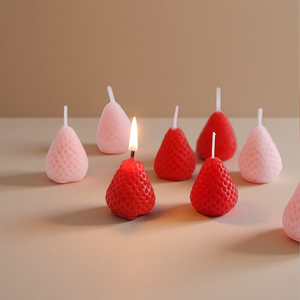 Velas perfumadas de amor romántico, velas de regalo personalizadas, Mini velas perfumadas de cera de fresa de frutas - Product Image 5