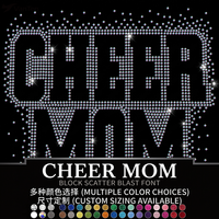 CHEER MOM Patch thermocollant en strass AB effet cristal, motif appliqué effet dispersé, transfert thermique pour vestes de danse