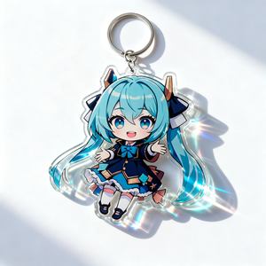 Llavero Holográfico de Burbuja de Té, Llavero Acrílico Personalizado, Anillo de Llavero Personalizado, Dijes Acrílicos, Llavero Acrílico Transparente - Product Image 4