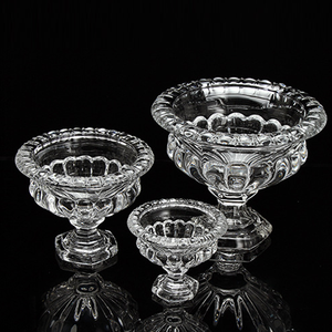 Crystal High Foot Candy Bowl Table Retro Glasses Flower <strong>Vases</strong> Vintage Wedding Decoration <strong>Vase</strong> &amp; Bowl for Decor <strong>Clear</strong> Glass - Product Image 3