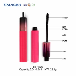 Chic Shatterproof Custom Logo <b>Plastic</b> Mascara Vessel Recyclable Refill Blank Eyelash Tube With Slim Brush Applicator - Product Image 2