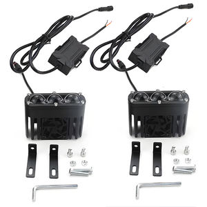 Luz Auxiliar Delantera para Motocicleta, 2 Lentes LED, Luz Blanca y Amarilla, Doble Color, Luz Alta/Baja con Ventilador para Automóvil - Product Image 4