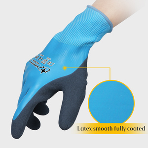 قفازات أمان XINGYU XL من النايلون 15 جم من اللاتكس مطلية بالكامل بالرمال ومقاومة للماء مقاس XL من النايلون القطني محبوك والعمل من النايلون - Product Image 3