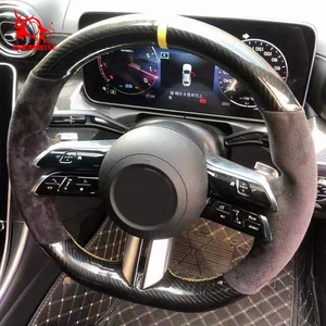 Cubierta de cuero de ante para volante de <span class=keywords><strong>Mercedes</strong></span> Benz, cubierta de cuero de fibra de carbono, buena calidad, para <span class=keywords><strong>Clase</strong></span> <span class=keywords><strong>E</strong></span>, <span class=keywords><strong>Estate</strong></span>, Cabriolet, S580e, L, <span class=keywords><strong>Clase</strong></span> C, 2021, <span class=keywords><strong>2022</strong></span> - Product Image 4