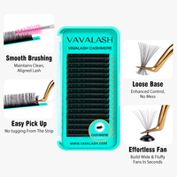 Extensions de cils en volume noir mat, vente en gros directe d'usine, prix compétitif pour les distributeurs