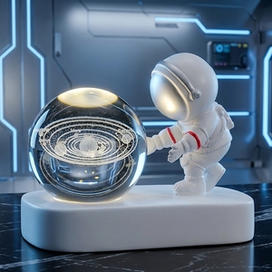 <span class=keywords><strong>Veilleuse</strong></span> créative en boule de cristal 3D sculptée avec base <span class=keywords><strong>lumineuse</strong></span>, ornement de salon, cadeau de fêtes, vente en gros, LED de taille moyenne - Product Image 4