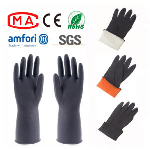 Guanti di gomma in lattice industriale medio chirurgico in lattice Sterile pronto per la spedizione di buona qualità 50g,60g nero per la pulizia delle auto, <span class=keywords><strong>M</strong></span>-XL per la pulizia - Product Image 2