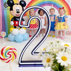 ปรับแต่งไฟนีออน LED ตัวอักษรและตัว<span class=keywords><strong>เลข</strong></span>ขนาดใหญ่พิเศษสำหรับตกแต่งงานวันเกิด งานแต่งงาน งานครบรอบ และงานอีเว้นท์ต่างๆ - Product Image 2