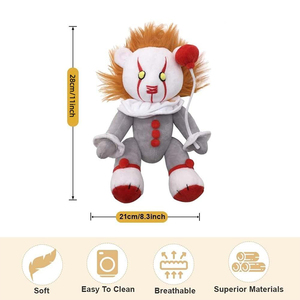 U405 mainan boneka binatang badut lucu menakutkan kustom mainan Natal <span class=keywords><strong>Halloween</strong></span> hadiah ulang tahun untuk anak-anak menyeramkan boneka mewah menakutkan - Product Image 2