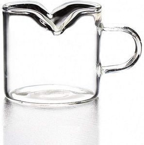 Sáng Tạo Nhà Bếp Creamer Đôi Spout Mini Borosilicate Pha Lê Thủy Tinh Cà Phê Trà Sữa Bình Mật Ong Jug Nước Sốt Cốc Thoải Mái - Product Image 1