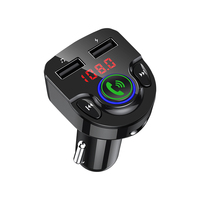 Émetteur FM Bluetooth portable G32 stéréo pour voiture, chargeur USB 3.1A, lecteur MP3 WAV, appels mains libres, lumière annulaire RGB pour voiture 12V