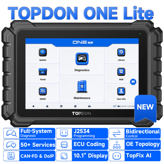 2026 TOPDON One Lite Universal Automotive Diagnostic Scanner with for for Android OBD2 ECU Coding & Full System Diagnostic