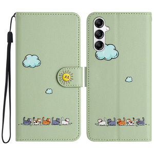 เคสลายแมวน่ารักสำหรับ <span class=keywords><strong>Samsung</strong></span> S23 FE S24เคสฝาพับหนังแบบฝาพับสำหรับ iPhone 16 15 14 13 12 11 Pro - Product Image 1