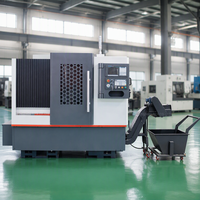Fournisseur chinois de tour CNC à lit incliné avec moteur servo de 11 kW, diamètre de tournage en métal de 500 mm, avec convoyeur de copeaux